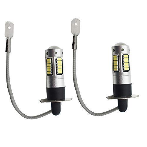 labwork 2x H3 30-SMD 4014 Bulbs XENON 6000K White 12V Car Fog Light Lamp