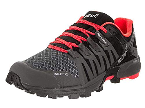 Inov8 Women's Roclite 305 Trail Running Shoes Grey/Black/Coral W5.5