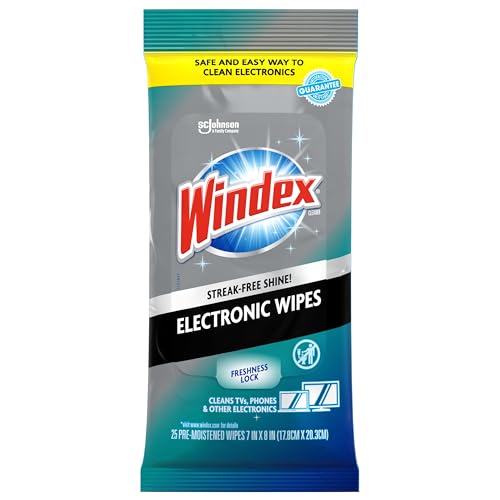 Windex 642517EA Electronics Cleaner, 25 Wipes