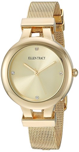 Ellen Tracy Women's Quartz Metal and Stainless Steel Watch, Color:Gold-Toned (Model: ET5232GD)