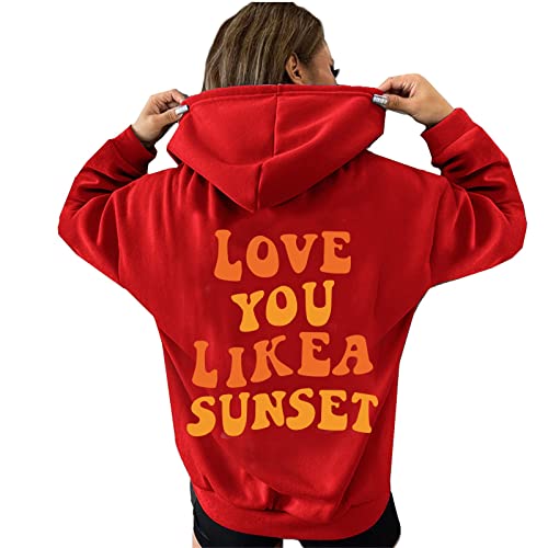 Hoodies for Women Print Drawstring Pullover Tops Casual Fashion Valentine's Day O Neck Hooded Sweatshirt Brown Zip Up Hoodie Women Y2k Zip Up Women Fleece Jacket Women XXL Sweaters for Women