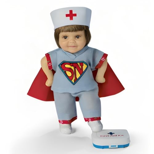 The Ashton-Drake Galleries Im A Nurse Whats Your Sup The Nurse’s RX Love & Laughter Issue #8 Hand Painted with Lifelike Details Collectible Doll by Cheryl Hill-5.5 inches