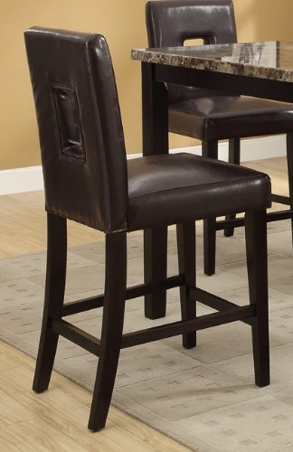Set of 2, High Chair In Dark Brown Finish By Poundex