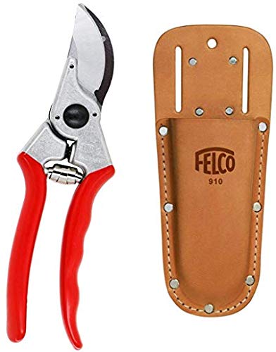 Felco 2 Bypass Pruner and Leather Holster (Bundle, 2 Items)