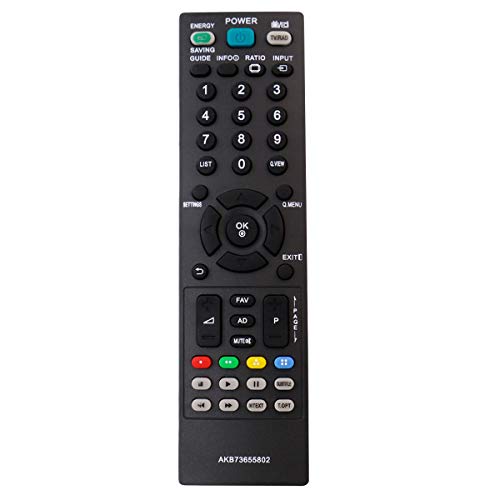 AKB73655802 Replacement Remote Control fit for LG TV B32LS3510 32LS3500 55LS4500 42CS530 47LS4500 19LS3500 22LS3500 22LT360C 26CS460 26LS3500 26LT360C 32CS460 32LS3400 32LS3450 32LS3500 32LS5600
