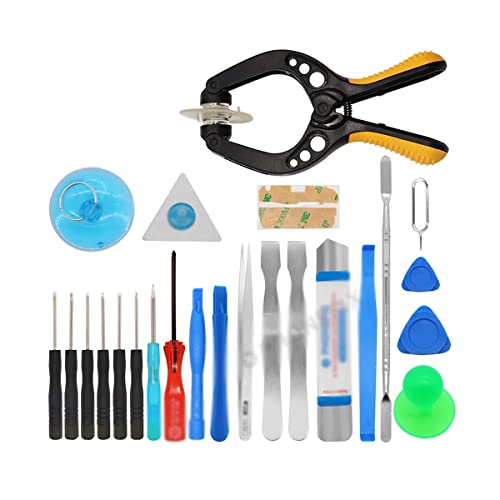 YÁSEZ 24 in 1 Mobile Phone Screen Opening Repair Tool Kit Crowbar Tweezers Screwdrivers Set for Remove Screen Tools