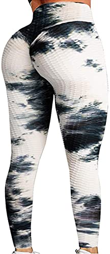 SEASUM Women's High Waist Yoga Pants Tummy Control Slimming Booty Leggings Workout Running Butt Lift Tights S