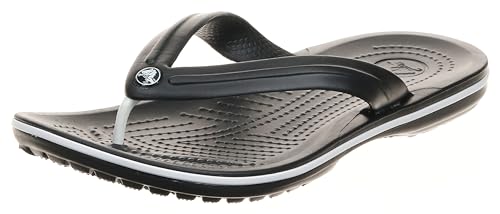 Crocs Unisex Crocband Flip Flops, Black, 4 Men/6 Women