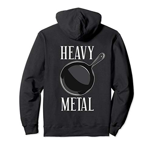 Heavy Metal Cast Iron Cookware Chef Funny Cooking Pullover Hoodie