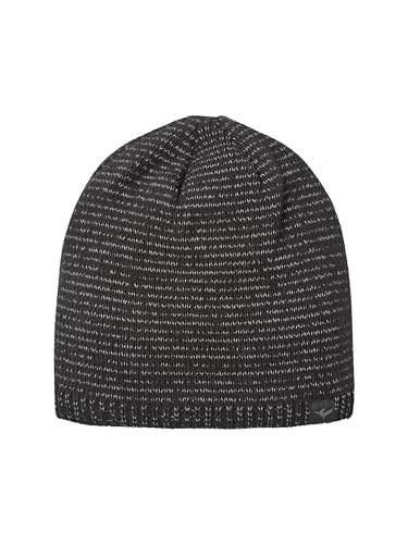 SEALSKINZ Unisex Waterproof Cold Weather Reflective Beanie, Black, Large/X-Large