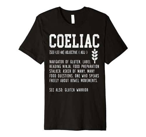 Coeliac Definition Gluten Free Celiac Disease Awareness Premium T-Shirt