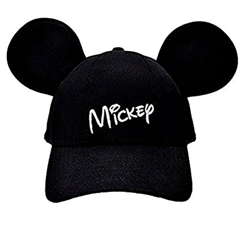 Disney Mickey Mouse Mens' Character Baseball Hat, Black, Adult