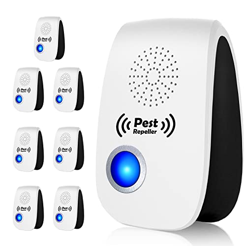 2024 Upgraded Ultrasonic Pest Repeller, Indoor Pest Repellent 8 Packs, Electronic Plug in Pest Control for Roach, Ant, Rodent, Mouse, Bugs, Mosquito, Spider Repellent for House, Garage, Warehouse