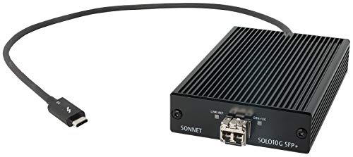 Sonnet Solo 10G Thunderbolt 3 to SFP+ 10 Gigabit Ethernet Adapter (SFP+ [SR] Included)