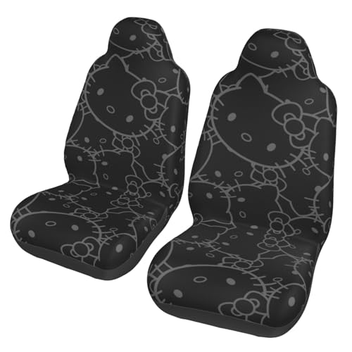 Car Seat Cover (Pack of Two) Cute Cat Car Seat Protective Cover Car Interior Seat Accessories Universal (Cutcat-2)