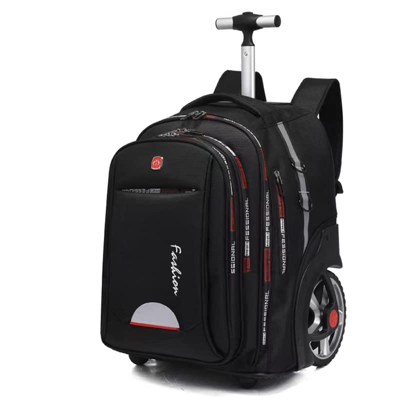 Glodiar Rolling Backpack,Large Rolling Laptop Bag Briefcase Backpacks with Wheels for Women Adults Travel Trolley Office,Waterproof Wheeled Backpack(22inch, Black)