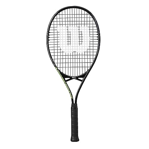 Wilson Aggressor Adult Recreational Tennis Racket - Grip Size 3-4 3/8', Black