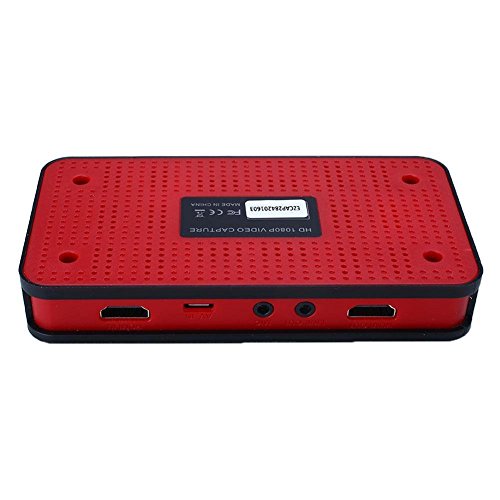 Ezcap Game Video Capture Card 1080P 60Fps HD Video Recorder Box with MIC for PS 4/3 Xbox one/360 Wii U PC Gaming HDMI/Ypbpr Input Saved Video into USB Flash/SD,Support Voiceover/Narratage