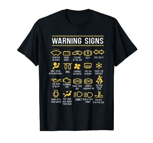 Warning Signs 101 Funny Car Mechanic T-Shirt