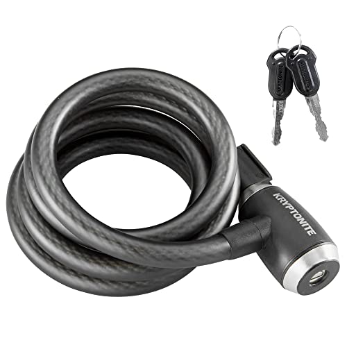 Kryptonite KryptoFlex Bike Lock Cable, 2FT/6FT Long 15mm Thick Heavy Duty Braided Steel Cable Anti-Theft Security Lock for Outdoor Equipment, Combination/Key Bike Lock
