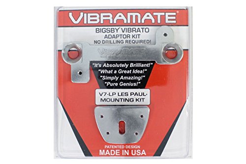 Vibramate V7-LP Mounting Kit for Bigsby B7 Carved Top Les Paul Guitars, Chrome