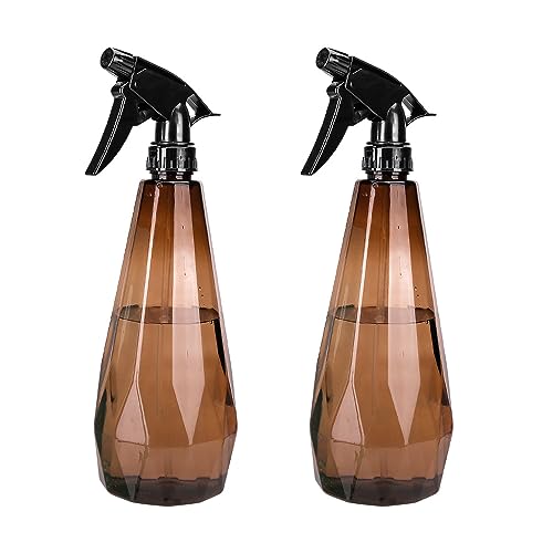 2Pcs Spray Bottles 17oz, Water Fine Mist Spray Bottles 500ml for Cleaning Solutions, Curly Hair Salon Styling and Essential Oil, All-Purpose with Pressurized Sprayer with Adjustable Nozzle