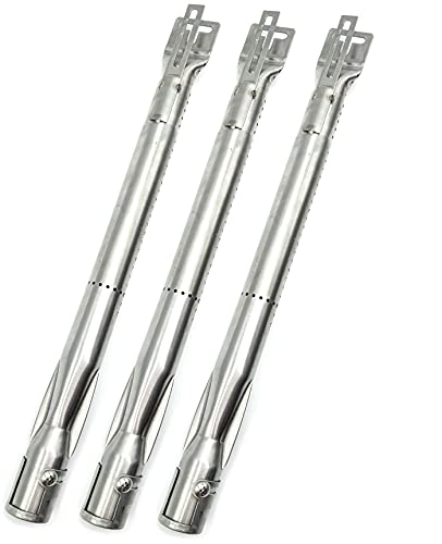 ADJUSTABURNER Gas Grill Burner Universal Stainless Steel Tube (Pack of 3) Extends from 14' to 19' BBQ Replacement Parts for Nexgrill, Brinkmann, Dyna-Glo, and Most Gas Grill Models