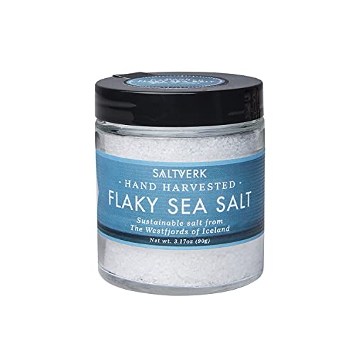 Saltverk Flaky Sea Salt - 3.17 Ounce Jar - Hand Harvested Gourmet - Eco-Friendly