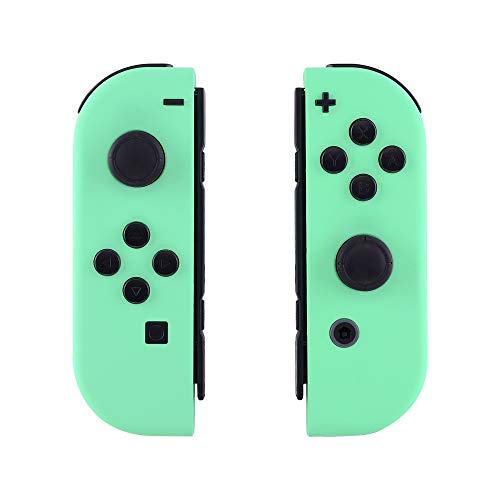 eXtremeRate DIY Replacement Shell Buttons for Nintendo Switch & Switch OLED, Mint Green Custom Housing Case with Full Set Button for Joycon Handheld Controller [Only The Shell, NOT The Joycon]