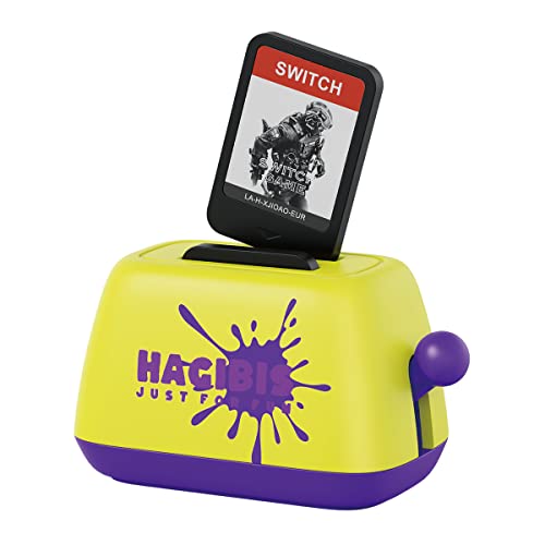 Hagibis Switch Game Card Case for Nintendo Switch/Lite/OLED Portable Cute Toaster Switch Game Card Storage Holder with 2 slots Switch Game Cartridge (Yellow)