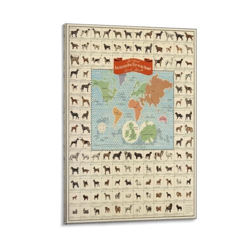 MOJDI American Kennel Club Provided Registration in 1967 Canvas Painting Wall Art Poster for Bedroom Living Room Decor 12x18inch(30x45cm) Frame-style