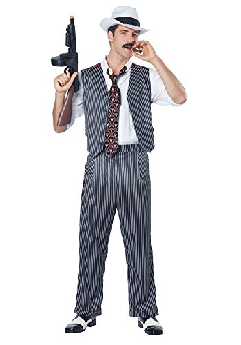 California Costumes Men's Mobster Costume, Black/White, Medium