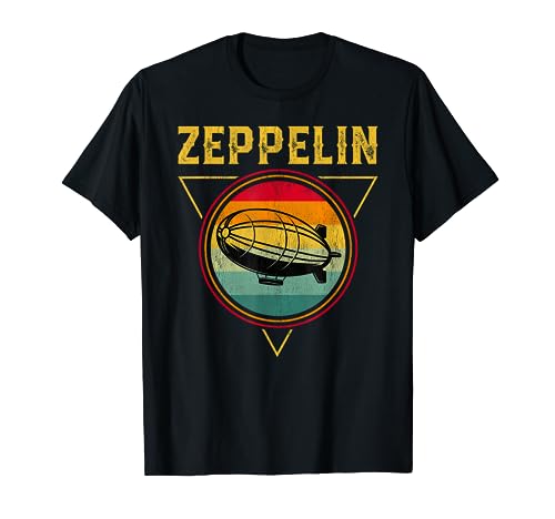 Retro Zeppelin Funny Dirigible Blimp Airship 70s 80s T-Shirt