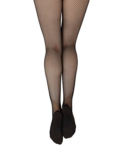 Capezio girls Professional Fishnet Seamless Tight Hosiery, Black, Large-X-Large US
