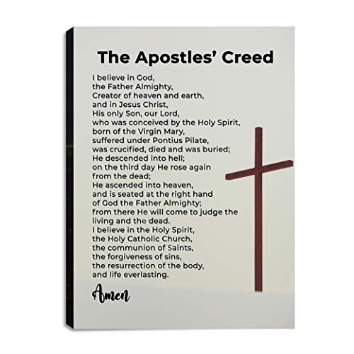 The Apostles Creed | 30x40in| Christian Canvas Wall Art with Bible Verses & Prayers, Great for Home Decor, Kitchen Decor, Living Room Decor, & Bedroom Decor. Unique Christian Wall Art Ready to Hang.