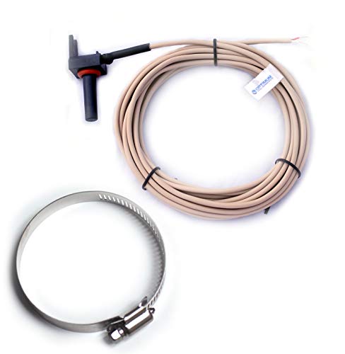 Optimum Pool Technologies Water/Air/Solar Temperature Sensor Compatible Replacement for Hayward - Compatible Replacement for GLX-PC-12-KIT - Includes 2' Pipe Clamp