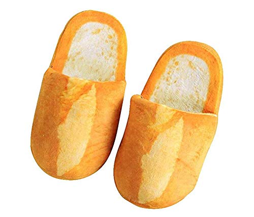 Adult Autumn Winter Slippers Warm Home Shoes With Extra Customized Size (Medium, French Baguette)