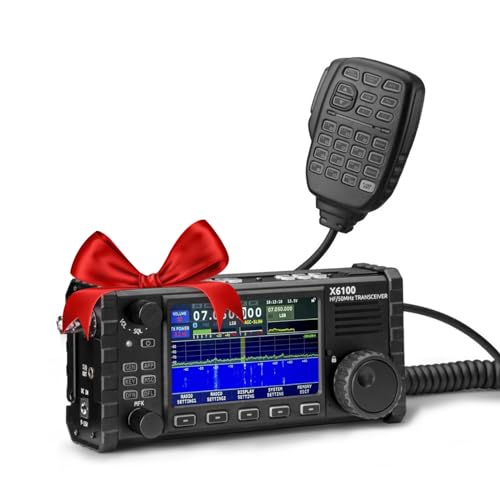 Xiegu X6100 HF Transceiver, 10W Full Mode SDR Radio Supports BT with 4' LCD Screen