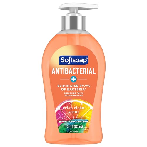 Softsoap Antibacterial Liquid Hand Soap Pump, Crisp Clean - 11.25 fluid ounce