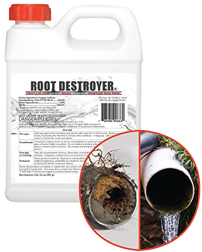 Root Destroyer – 2lbs- Root Killer for Sewer & Pipe Lines- Stops New Growth – Safe for All Plumbing