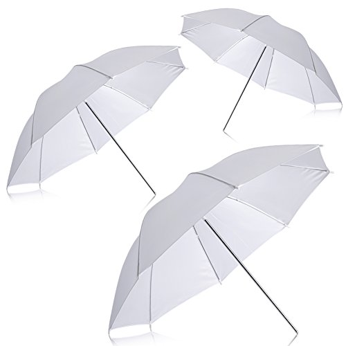 Neewer New Professional Photography 33' 83cm Studio Lighting Reflective Flash Translucent White soft Umbrella (Qty: 3)