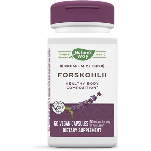 Nature's Way Forskohlii Standardized to Forskolin, Supports Healthy Body Composition*, 60 Vegan Capsules