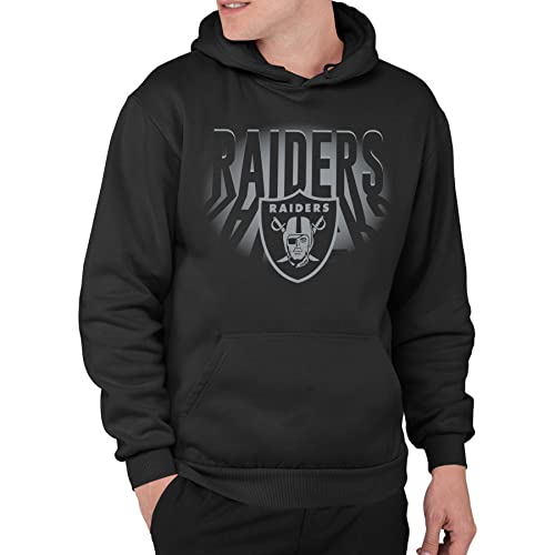 Junk Food Clothing x NFL - Las Vegas Raiders - Team Spotlight - Unisex Adult Pullover Fleece Hoodie for Men and Women - Size X-Large