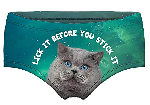 JINKAIJIA Women's Fashion Flirty Sexy Funny Naughty Animal 3D Printed Cute Low- rise Underpants Single Party Gifts briefs(NK004-XXL)