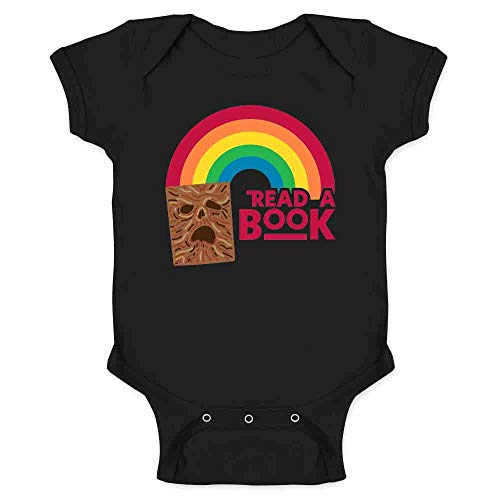 Pop Threads Read A Book Necronomicon Rainbow Infant Bodysuit Baby Clothes Girl Boy Outfit Black 6M