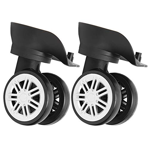 Zerone Double Row Large Wheel,1Pair Outdoor Mute Double Row Large Wheel Drawbar Box Code Case Suitcase Accessory