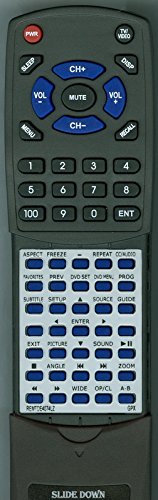 Replacement Remote for GPX TDE1384B, TDE3274B, TDE3274BP, TDE4074BU, TDE4074R, TDE4074W, TDE5074B