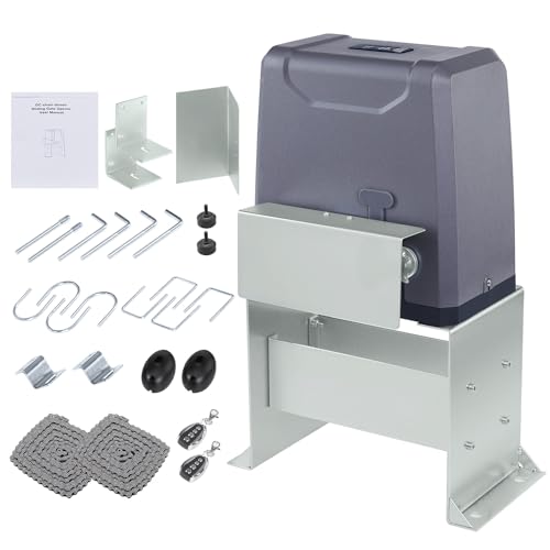 CO-Z 3300 lb Automatic Sliding Gate Opener with 2 Remote Controls, Electric Rolling Driveway Fence Slide Gate Motor, Complete Gate Operator Hardware Security System Kit for Sliding Gate Up to 40 Feet