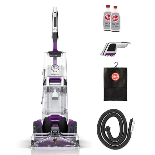Hoover SmartWash Pet Automatic Carpet Cleaner Machine with Spot Chaser Wand, Deep Cleaning Shampooer, Carpet Deodorizer and Pet Stain Remover, FH53000PC, Purple