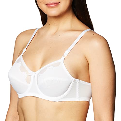 Bali Flower Underwire Support Bra 180bali 44C White